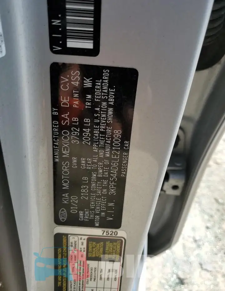 3KPF54AD6LE210098 Photo# 12