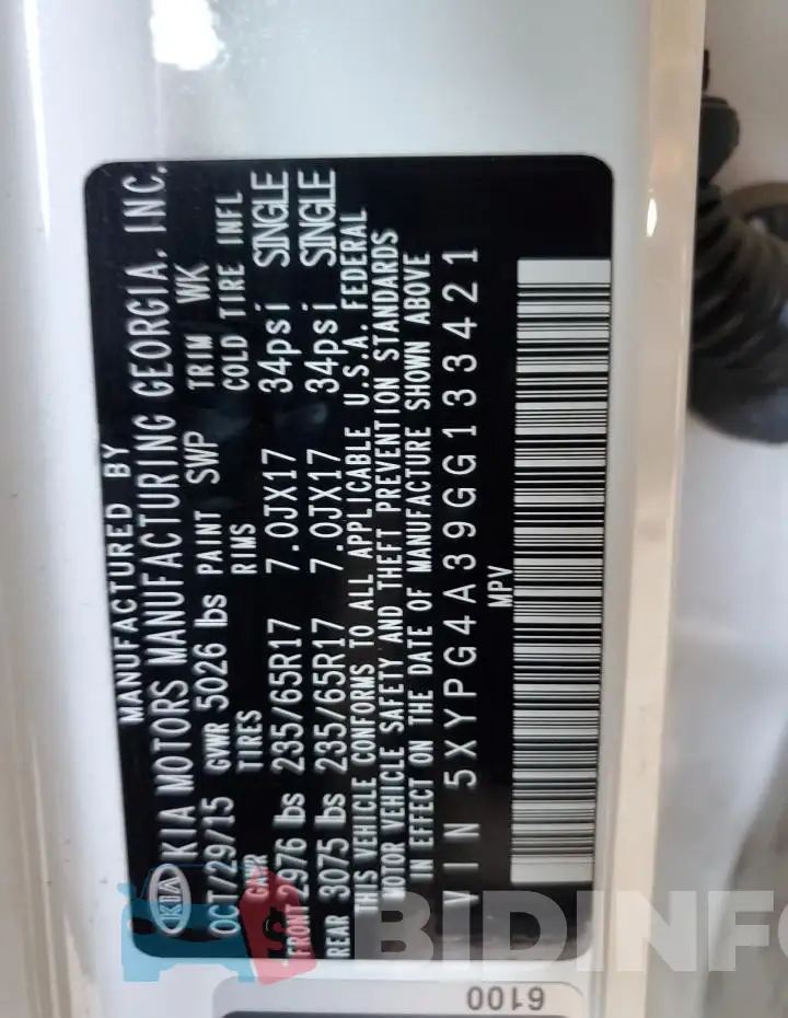 5XYPG4A39GG133421 Photo# 12