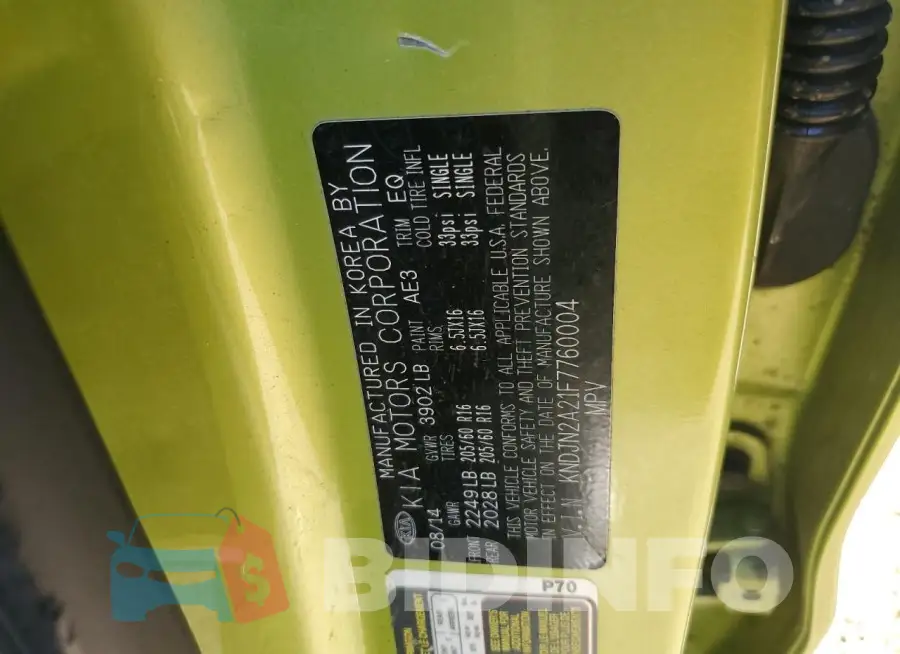 KNDJN2A21F7760004 Photo# 12