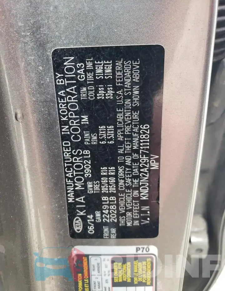 KNDJN2A29F7111826 Photo# 12