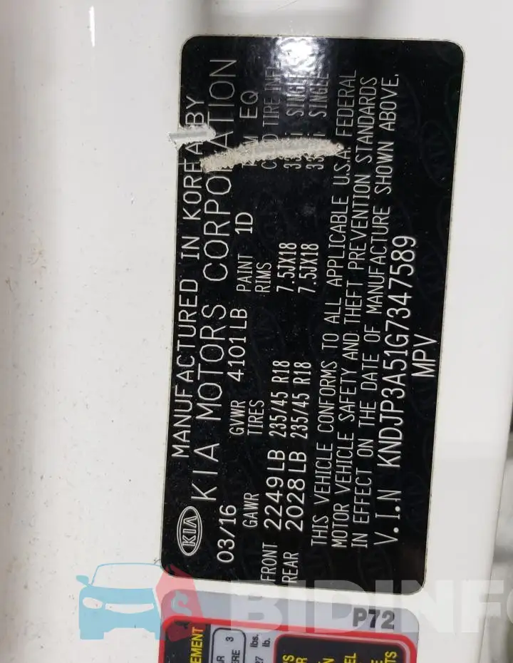 KNDJP3A51G7347589 Photo# 12