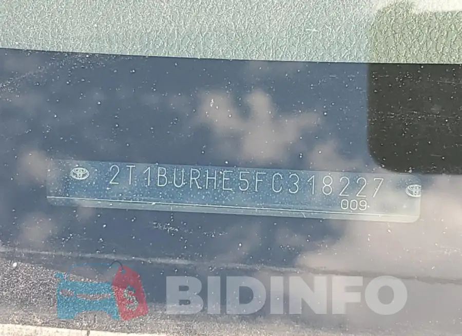 2T1BURHE5FC318227 Photo# 12