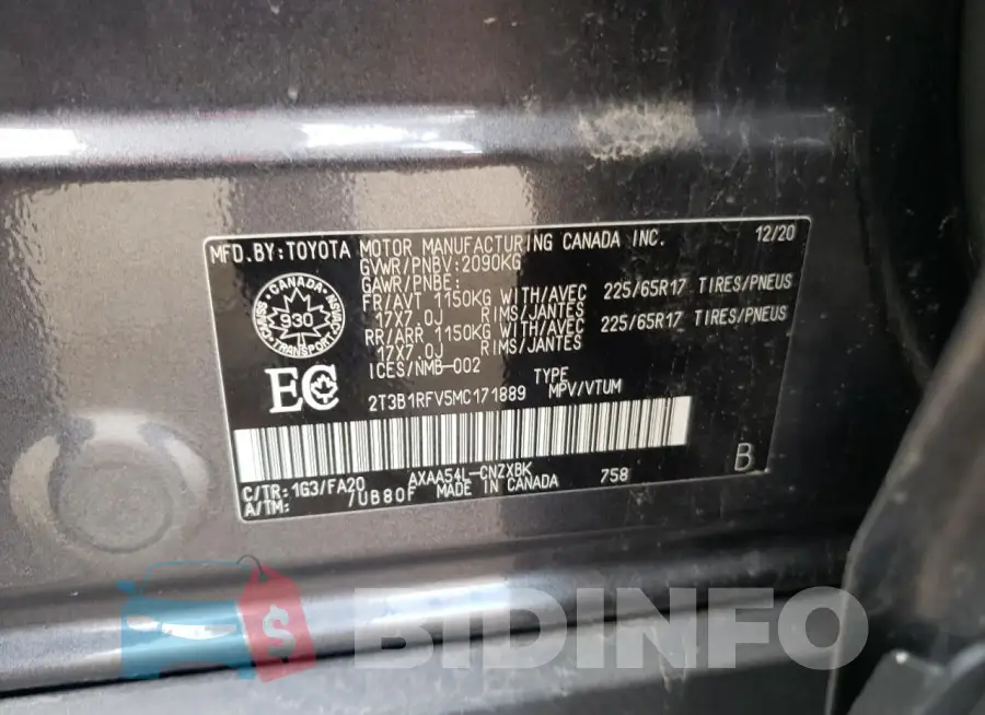 2T3B1RFV5MC171889 Photo# 14