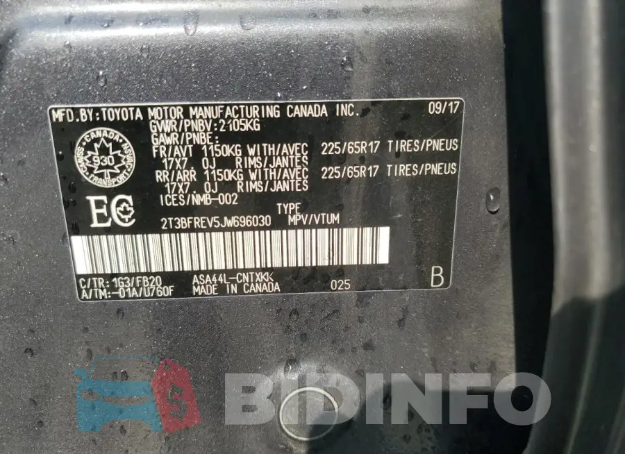 2T3BFREV5JW696030 Photo# 14