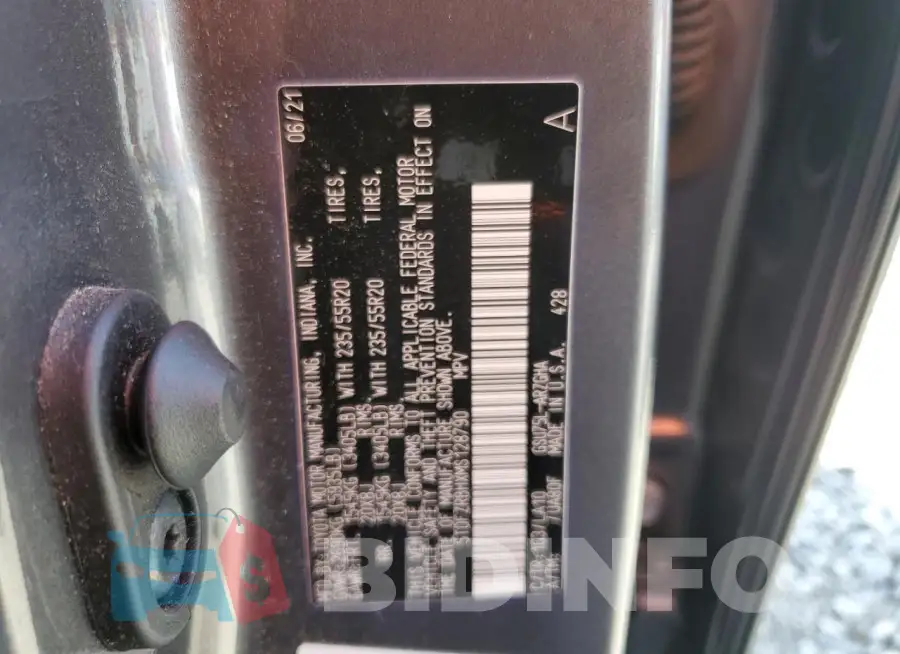 5TDFZRBHXMS128790 Photo# 14