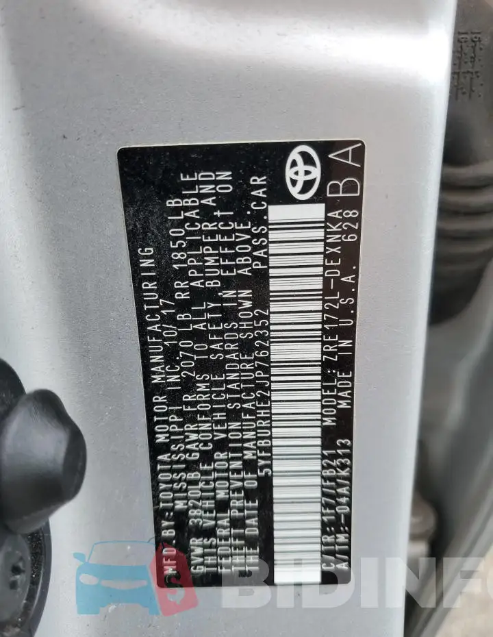 5YFBURHE2JP762352 Photo# 12