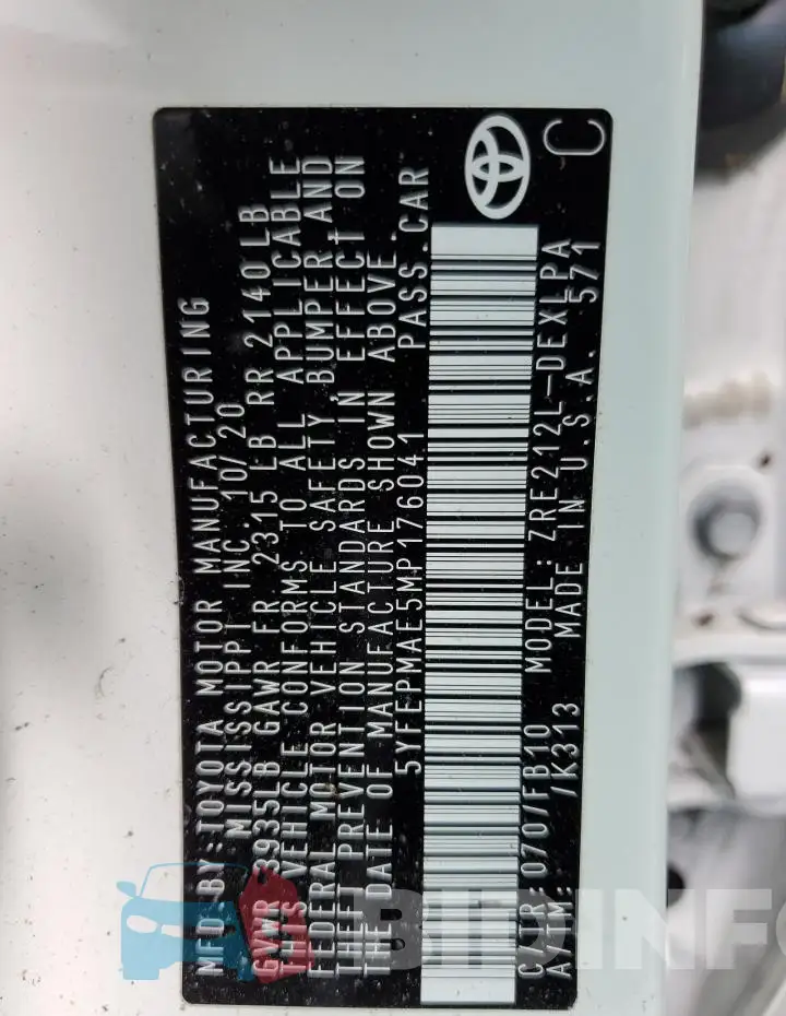 5YFEPMAE5MP176041 Photo# 13