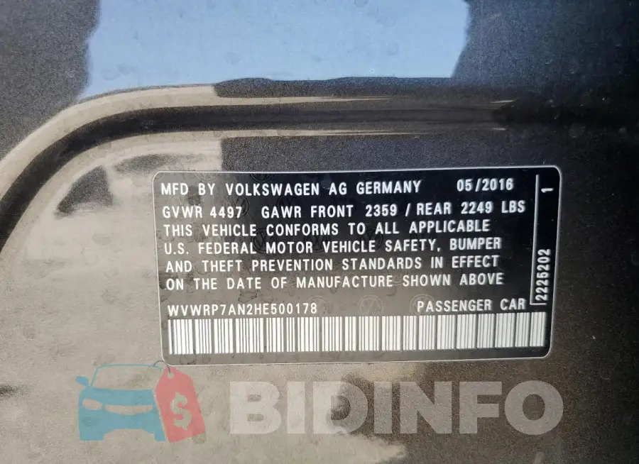 WVWRP7AN2HE500178 Photo# 13