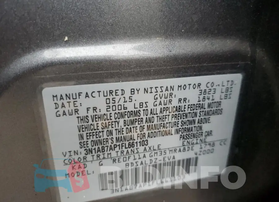 3N1AB7AP1FL661103 Photo# 13