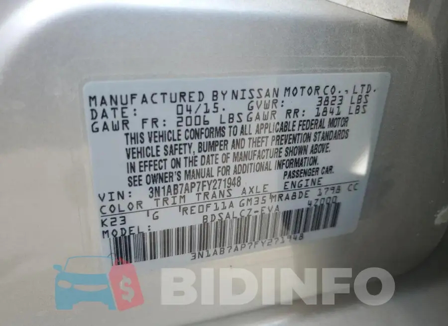 3N1AB7AP7FY271948 Photo# 12
