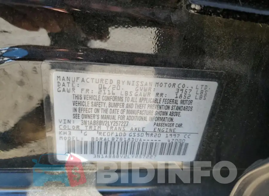 3N1AB8BV2LY257227 Photo# 12