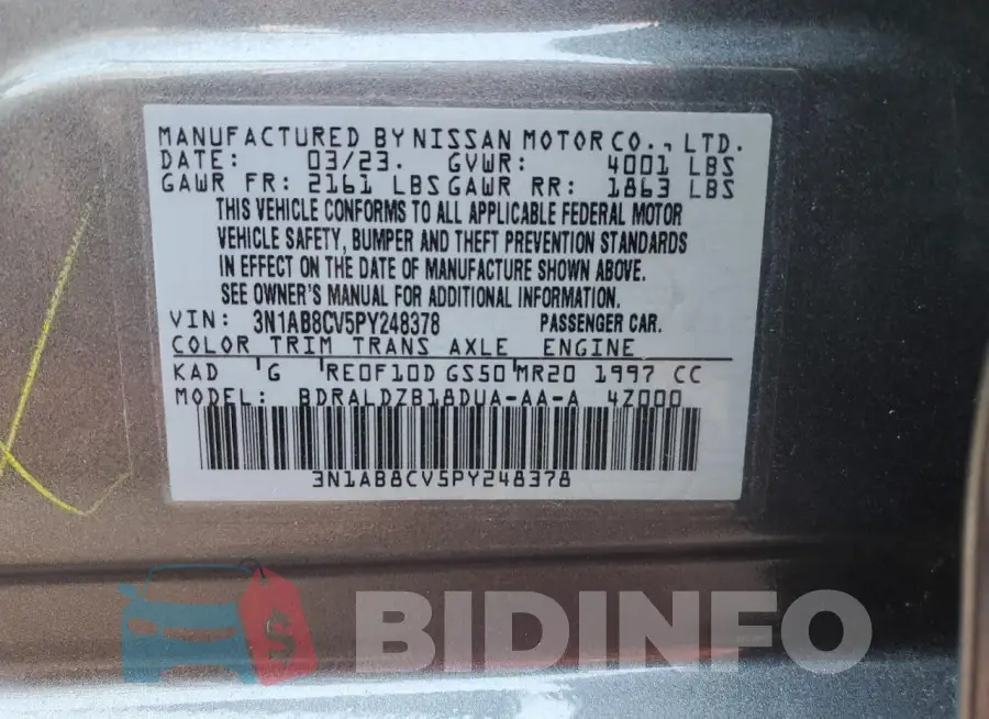 3N1AB8CV5PY248378 Photo# 12