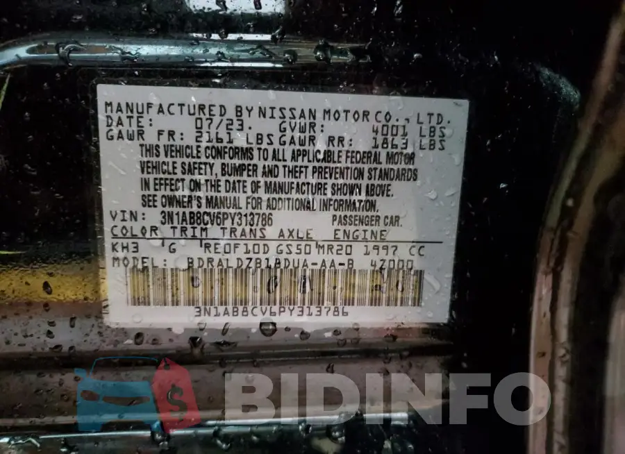3N1AB8CV6PY313786 Photo# 13