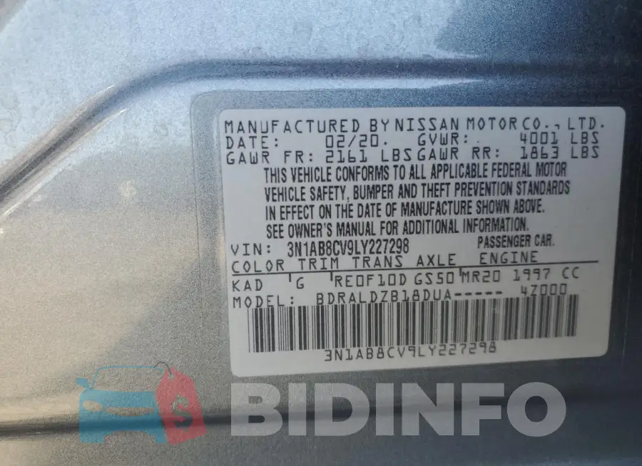 3N1AB8CV9LY227298 Photo# 13