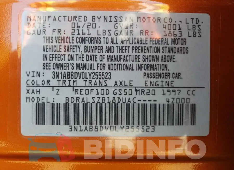 3N1AB8DV0LY255523 Photo# 12