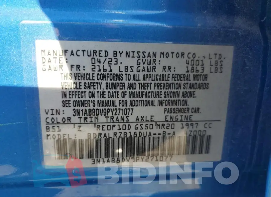 3N1AB8DV9PY271077 Photo# 12