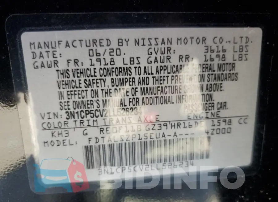3N1CP5CV2LL526234 Photo# 12