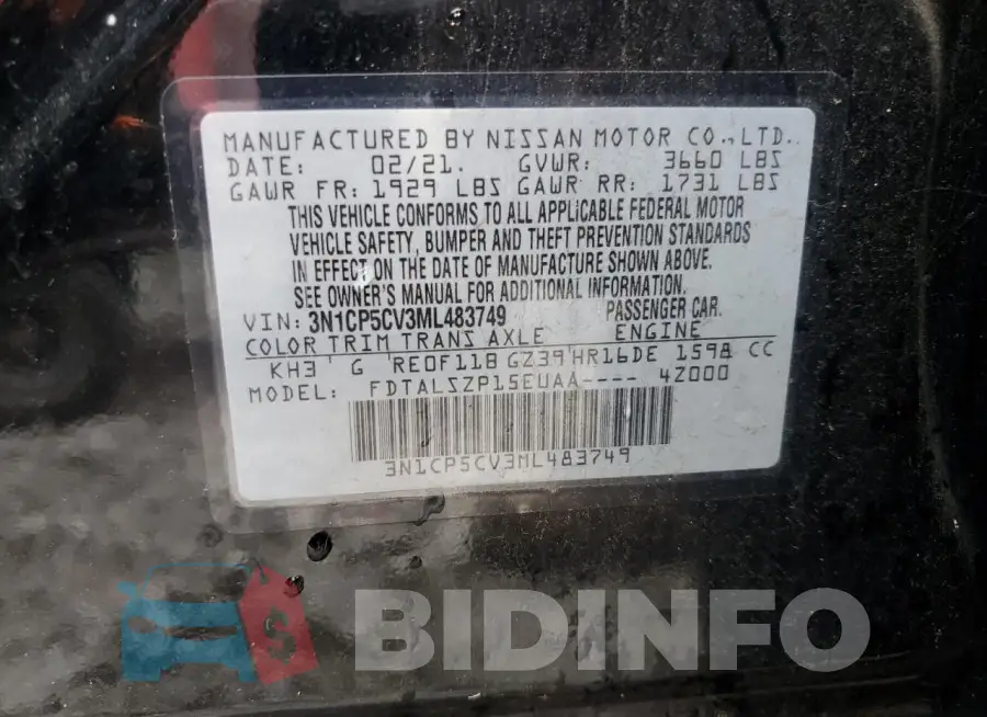 3N1CP5CV3ML483749 Photo# 12