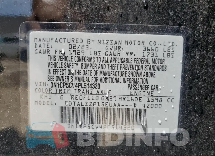 3N1CP5CV4PL514320 Photo# 14