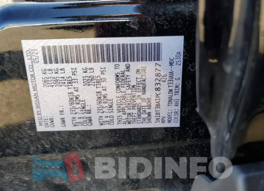 5N1BT3BA1PC832877 Photo# 14