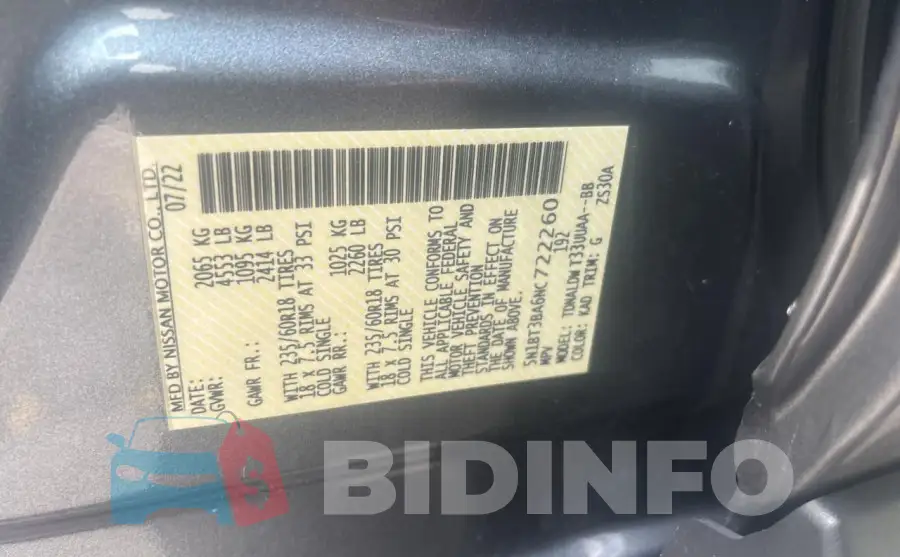 5N1BT3BA6NC722260 Photo# 10