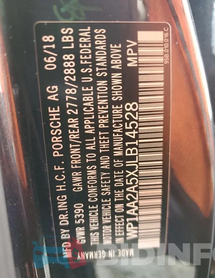 WP1AA2A5XJLB14528 Photo# 14