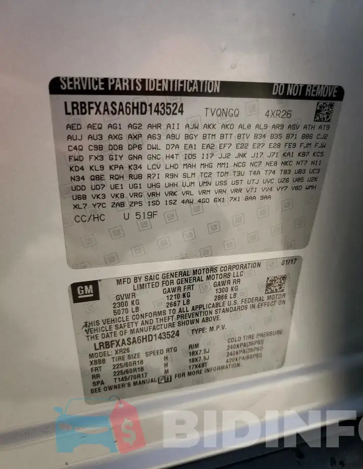LRBFXASA6HD143524 Photo# 13