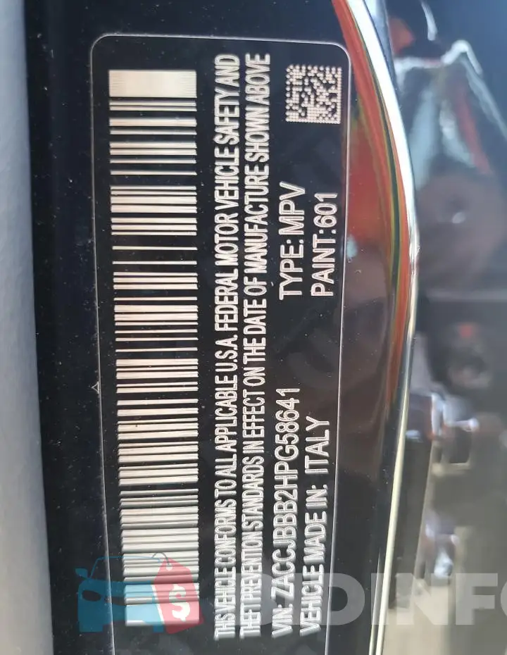 ZACCJBBB2HPG58641 Photo# 13