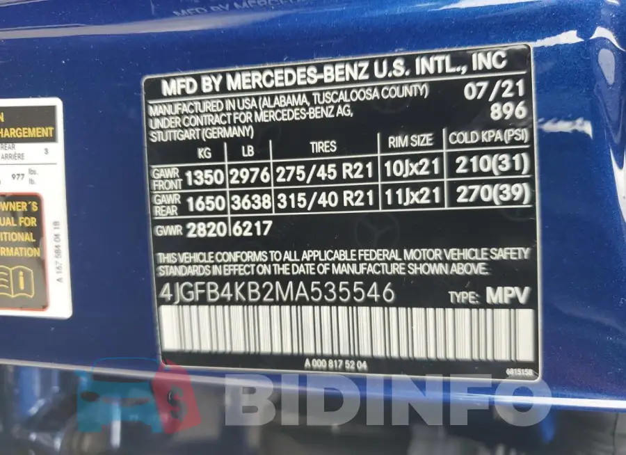 4JGFB4KB2MA535546 Photo# 13