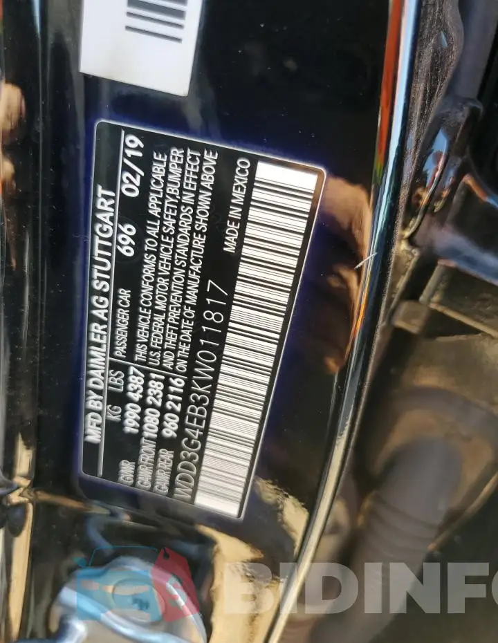 WDD3G4EB3KW011817 Photo# 12