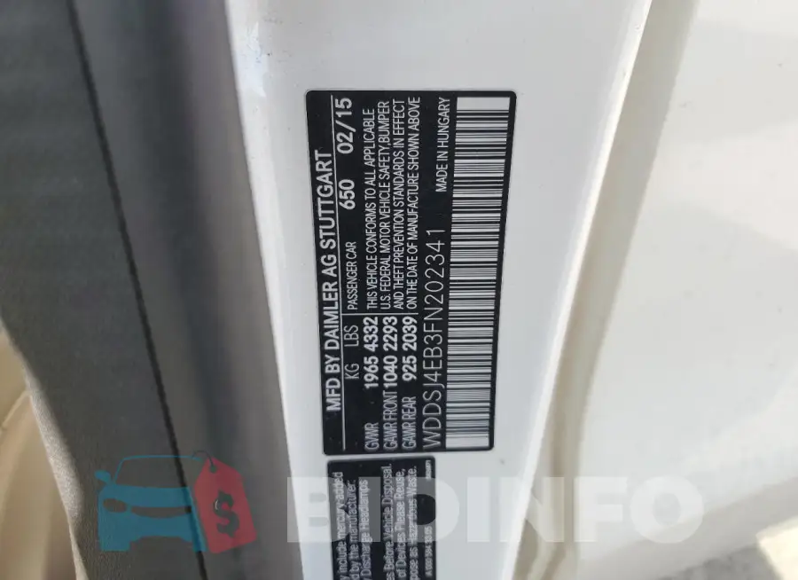 WDDSJ4EB3FN202341 Photo# 12