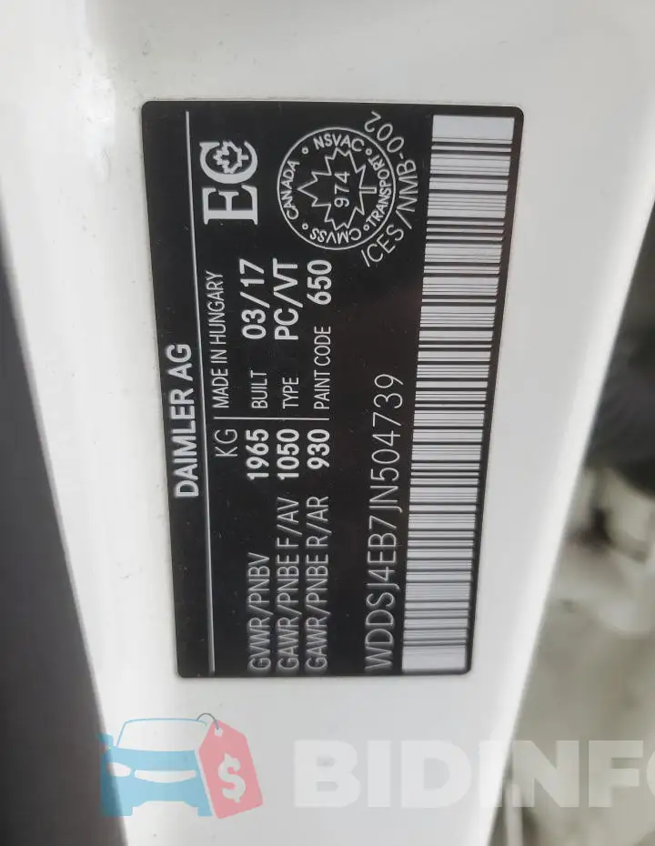 WDDSJ4EB7JN504739 Photo# 13