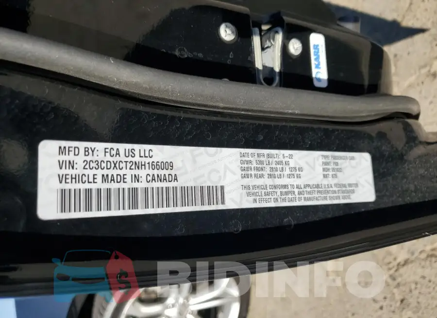 2C3CDXCT2NH166009 Photo# 12
