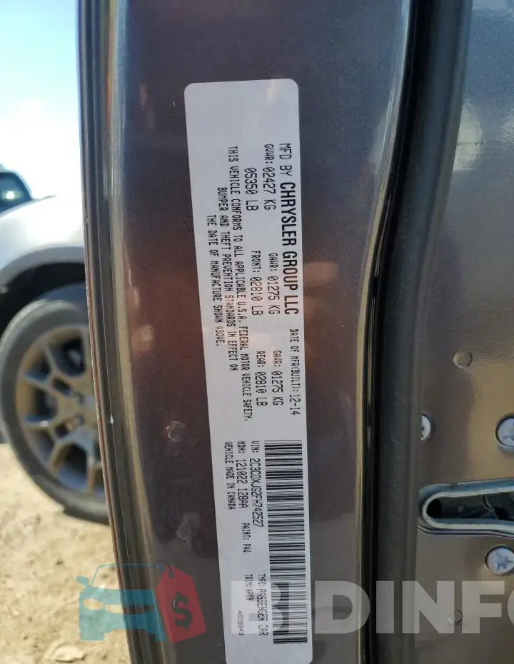 2C3CDXJG2FH742527 Photo# 12