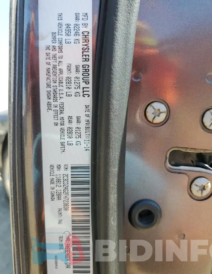2C3CDZAG2FH723830 Photo# 13