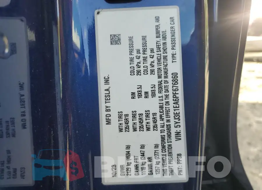 5YJ3E1EA6PF676860 Photo# 12