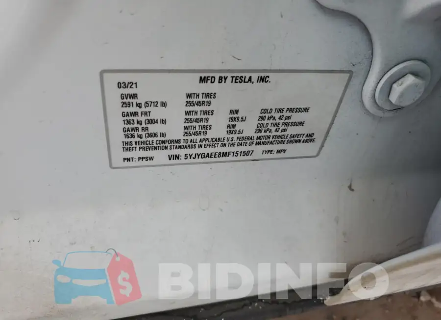 5YJYGAEE8MF151507 Photo# 13