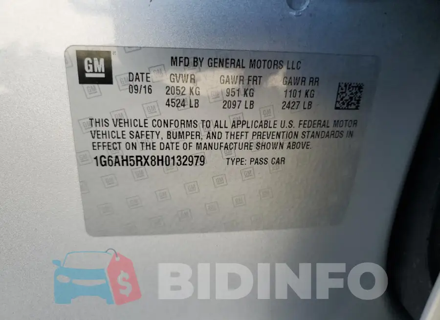 1G6AH5RX8H0132979 Photo# 12