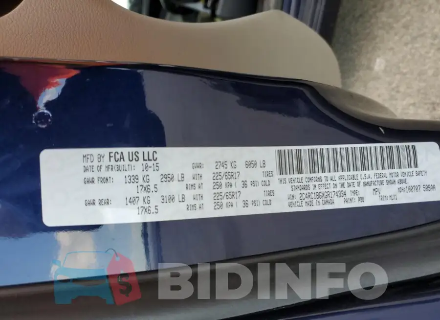 2C4RC1BGXGR174334 Photo# 13