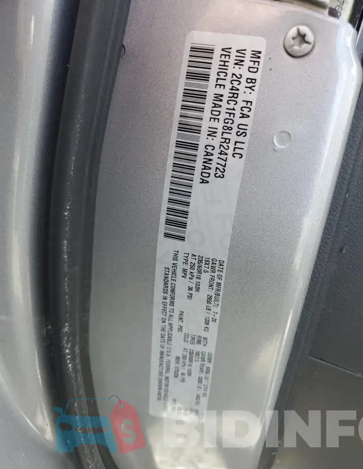 2C4RC1FG8LR247723 Photo# 14