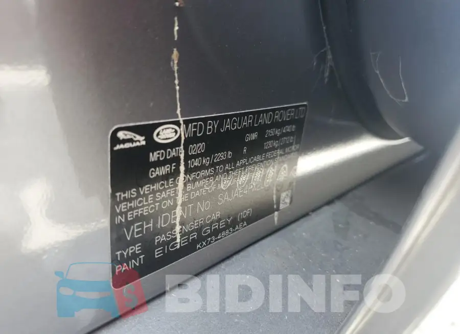 SAJAE4FX2LCP64194 Photo# 13