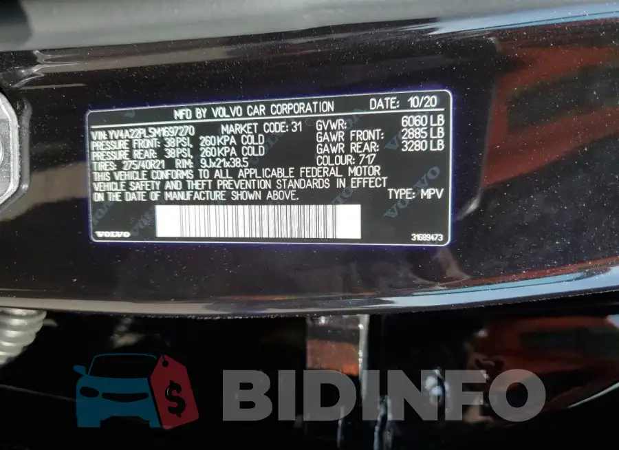 YV4A22PL5M1697270 Photo# 13