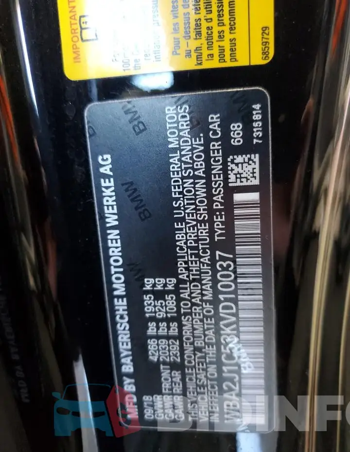 WBA2J1C53KVD10037 Photo# 12