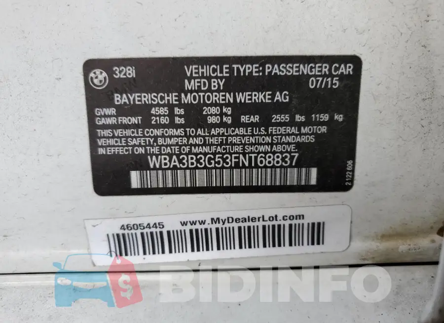 WBA3B3G53FNT68837 Photo# 12