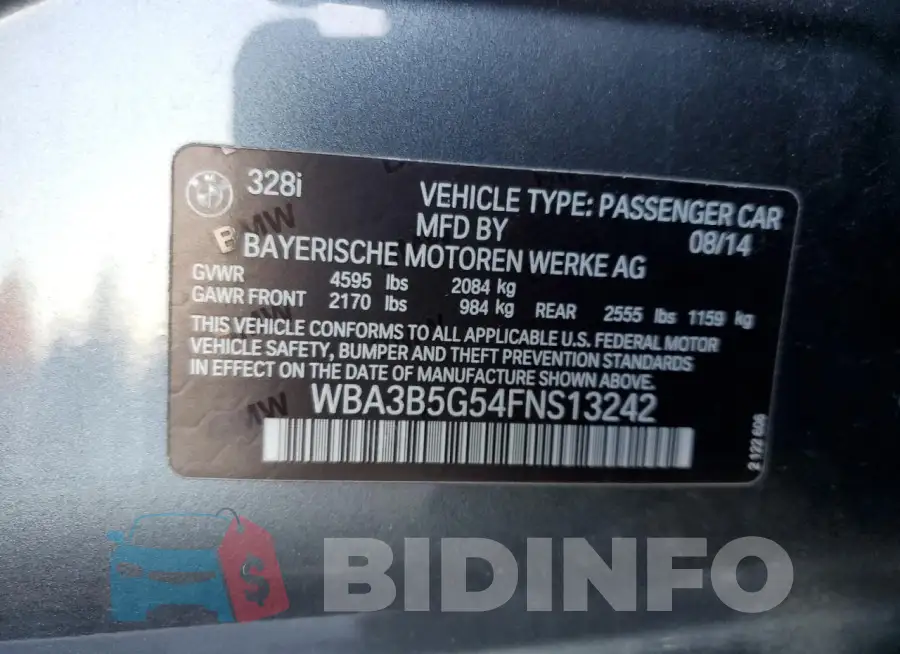 WBA3B5G54FNS13242 Photo# 12