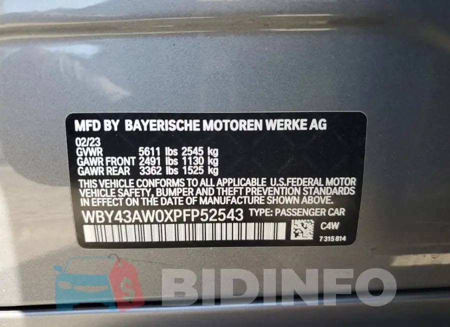 WBY43AW0XPFP52543 Photo# 12