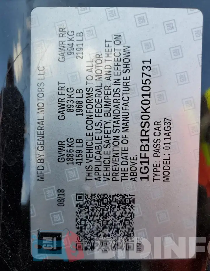 1G1FB1RS0K0105731 Photo# 12