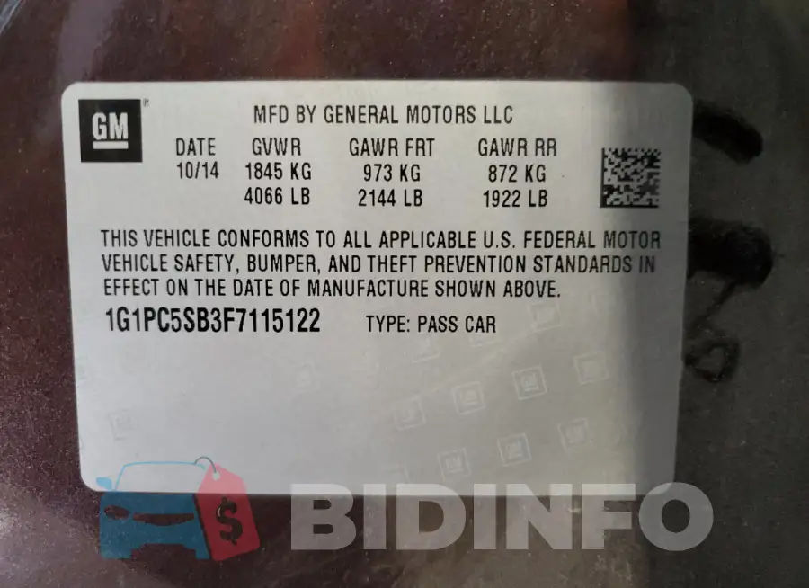 1G1PC5SB3F7115122 Photo# 13