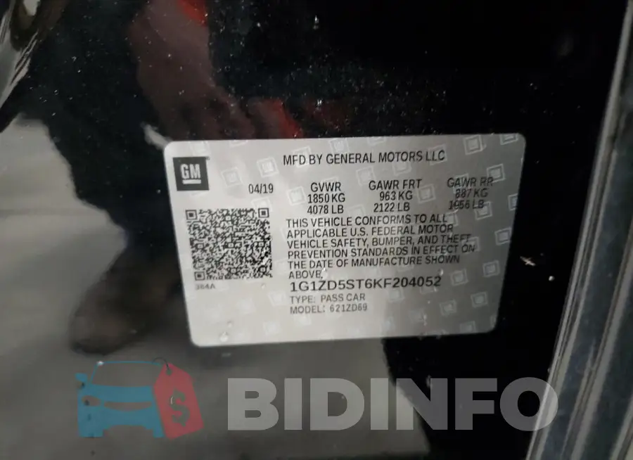 1G1ZD5ST6KF204052 Photo# 12