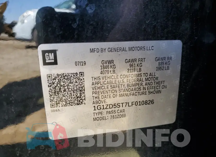 1G1ZD5ST7LF010826 Photo# 13